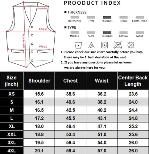Miniatura 6 de COOFANDY Chaleco de traje de negocios casual para hombre, ajustado, a la cintura, formal