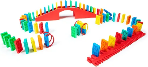 Bulk Dominoes Kit de dominó cinético | Juego de dominó, juguetes pequeños STEM STEAM, juegos familiares para niños, juguetes y juegos para niños,