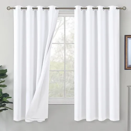 Miniatura 22 de BGment Cortinas opacas cortas de 30 pulgadas de largo, 2 paneles de cortinas 100% de oscurecimiento de la habitación para ventanas pequeñas