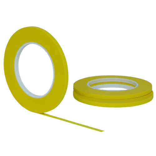 STIKK Paquete de 3 cintas adhesivas amarillas para pintores de 1/4 pulgadas x 60 yardas, 14 días, fácil de quitar, borde de recorte, cinta adhesiva