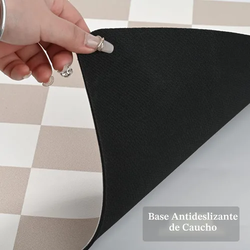 Miniatura 7 de Ohocut Tapete de secado de platos a cuadros para encimera de cocina, accesorios de estación de cafetería, estética, retro, moderna, absorbente