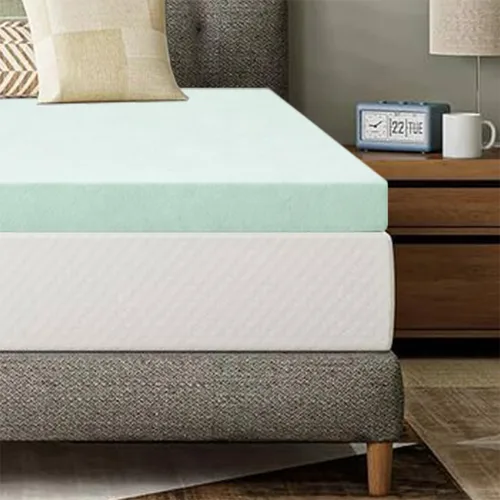 Miniatura 3 de Treaton, 2-Inch High Density Medium Firm Foam Mattress Topper, CertiPUR-US Certified for Superior Comfort and Support, Full, Green