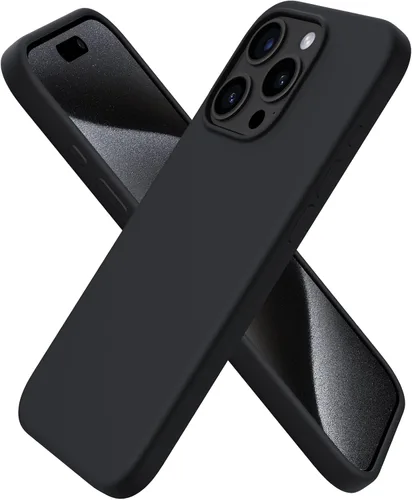 Miniatura 20 de ORNARTO Funda compatible con iPhone 15 Pro de 6.1 pulgadas, silicona líquida de 3 capas cubierta completa de goma de gel suave, funda protectora