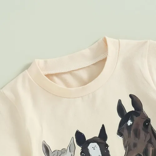 Miniatura 4 de Conjunto de ropa de verano de 2 piezas para bebé niño y niño de granja con pollo, de manga corta