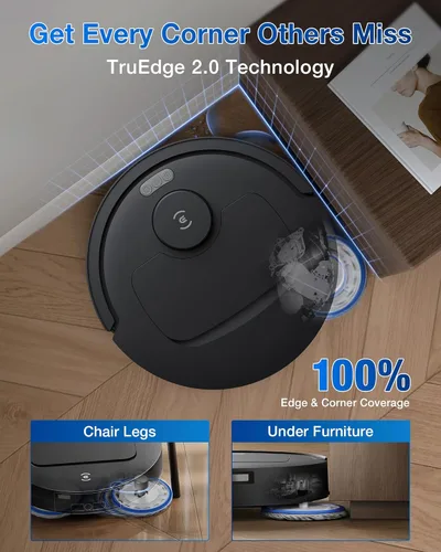 Miniatura 3 de ECOVACS DEEBOT T30C Aspiradora Robot y Trapeadora, Succión de 20,000Pa, Trapeado de Borde Adaptativo TruEdge, Tecnología ZeroTangle 2.0, Lavado