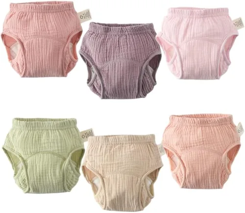 Miniatura 7 de Ropa interior de entrenamiento para bebé, algodón suave, absorbente, ropa interior de entrenamiento para bebés, niños y niñas, paquete de 6 Niño