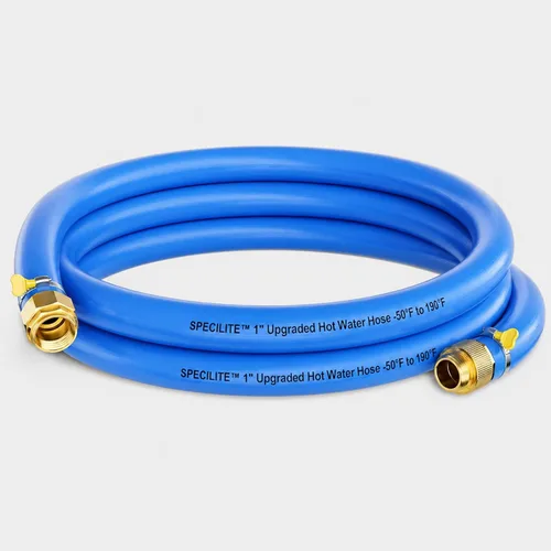 Miniatura 9 de SPECILITE Manguera de agua de jardín caliente/fría de 5 pies x 1 pulgada, -50 ℉ a 190 ℉, resistente, flexible, explosión de 605 psi, ligera, tubo
