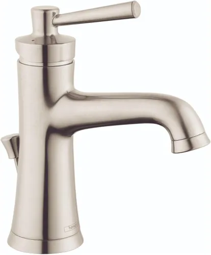 hansgrohe Joleena 04771820 - Grifo de fregadero de baño de transición de 1 manija de 1 8 pulgadas de alto en níquel cepillado, 04771820, 1.2 GPM