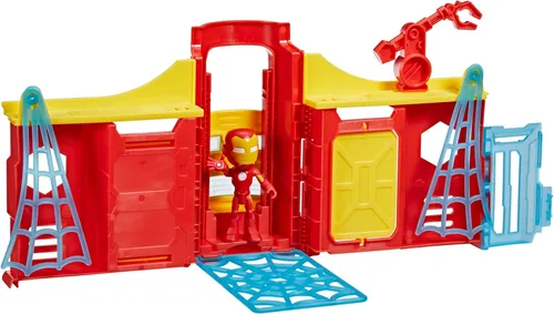 Miniatura 11 de Spidey and his Amazing Friends Stark Tower Playset, incluye figura de acción de Iron Man de 4 pulgadas, juguetes de superhéroes de Marvel para niños