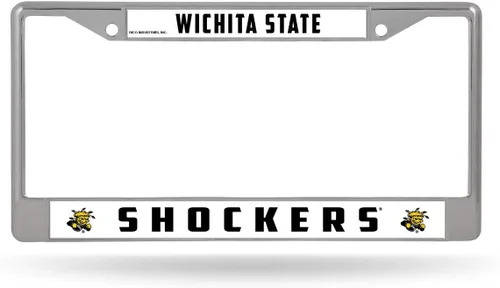 Miniatura 9 de Rico Industries NCAA Premium 12" x 6" Chrome Frame with Plastic Inserts - Car/Truck/SUV Automobile Accessory