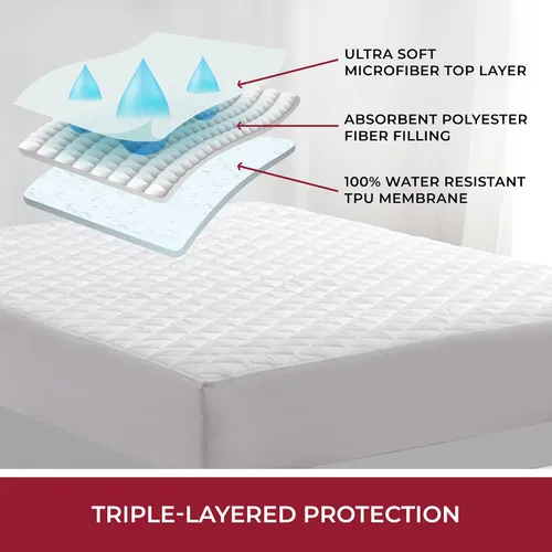 Miniatura 3 de Mellanni Protector de colchón impermeable – Protector de cama transpirable con bolsillo profundo de 21 pulgadas – Funda ultrasuave – Cubrecolchón