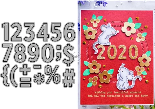 Miniatura 10 de DzIxY Troqueles de corte de metal con número de letras inglesas para hacer tarjetas, troquelados, troquelados, álbumes de recortes, plantillas