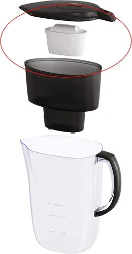 Miniatura 4 de Filtro alcalino de repuesto para jarra de agua diseñado para modelos originales y finos, Paquete de 4 1 blanco