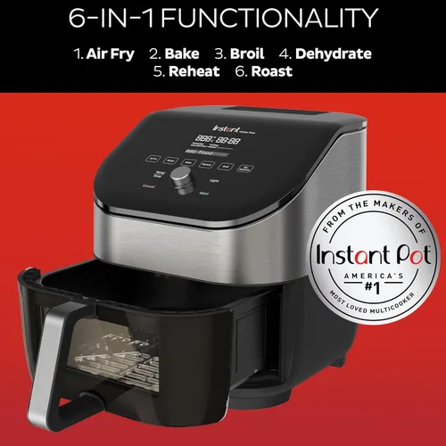 Miniatura 4 de Instant Pot Vortex Plus - Freidora de aire de 6 cuartos con tecnología de borrado de olor, funciones 6 en 1 que crujen, asan, asan, deshidratan