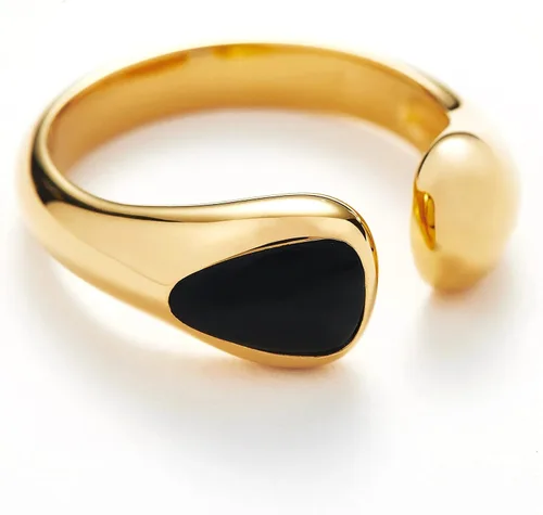 Miniatura 2 de C.Paravano Anillos vintage de oro de 18 quilates para mujer - Anillo de oro real ajustable, ajustable, Metal, Venturina