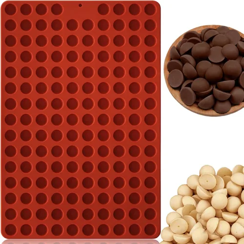 Miniatura 17 de HKNMTT Mini moldes de silicona en forma de semiesfera, 296 cavidades redondas moldes para hornear para golosinas para perros, aperitivos, dulces