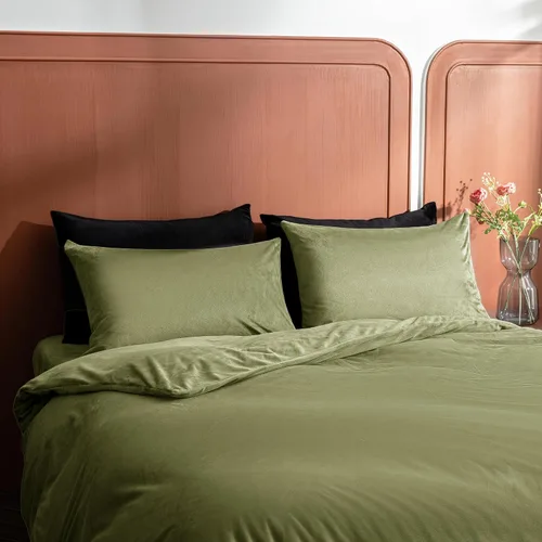 Miniatura 2 de Paquete de 2 fundas de almohada de terciopelo Queen con cremallera, súper suaves y acogedoras, fundas de almohada de franela difusa de lujo