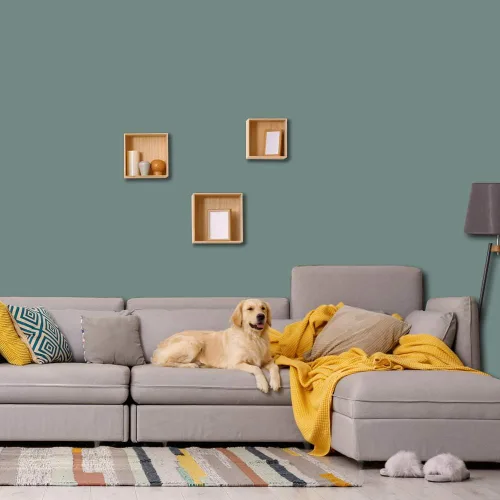 Miniatura 2 de Prestige Paints - Pintura exterior e imprimación en uno, 1 galón, plano, compatibilidad comparable con el color menta «Whipped Mint» de Behr