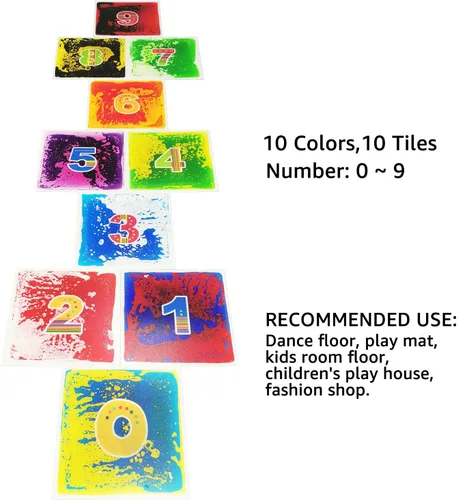Miniatura 5 de Art3d Azulejos sensoriales para habitación de 10 azulejos, multicolor, tapete de juego para niños, azulejos grandes de 19.7 pulgadas, 27 pies