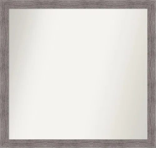 Miniatura 273 de Amanti Art Espejo de baño gris para sobre el fregadero, 31 x 48 pulgadas, espejo de tocador rectangular estrecho de color gris, marco de madera
