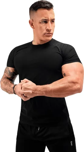 Miniatura 2 de FUXERT - Camisa de sauna para hombre, traje de sudor para gimnasio, ejercicio, camisa de compresión, ropa de entrenamiento moldeadora Negro sólido