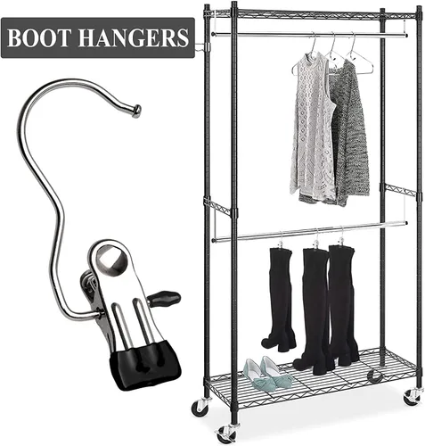 Miniatura 3 de Paquete de 20 ganchos para botas para colgar en el armario, ganchos para sombreros, pantalones, toallas, calcetines, bolsos, bolsos, ropa