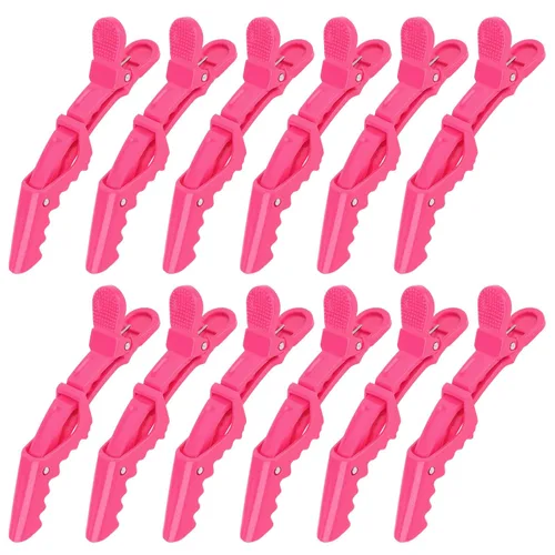 Miniatura 8 de 12 pinzas azules para el cabello, pinzas de peinado para seccionar, pinzas de pelo de cocodrilo para peluquería, accesorios para el cabello