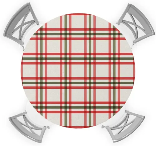 Miniatura 10 de SEVENBABU Mantel redondo de 36 a 44 pulgadas, mantel redondo de vinilo ajustable con borde elástico para fiestas al aire libre, color aguamarina