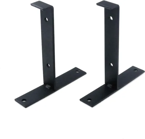 Miniatura 4 de Coshar 4 soportes de estante de 6 pulgadas para estante de hierro, soportes flotantes para estantes montados en la pared para cocina, baño