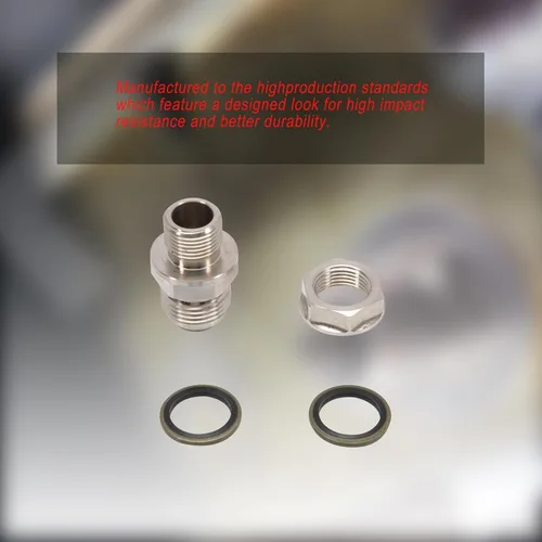 Miniatura 6 de Adaptador de tapón de drenaje de bandeja de aceite Turbo 10AN Sustituye a 315-04301-010/31504301010 Atornillado, taladro y apriete Hierro