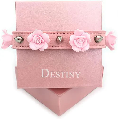 Miniatura 9 de Destiny Love Gargantilla hecha a mano con flor de rosa, collar de terciopelo con caja para mujeres y hombres