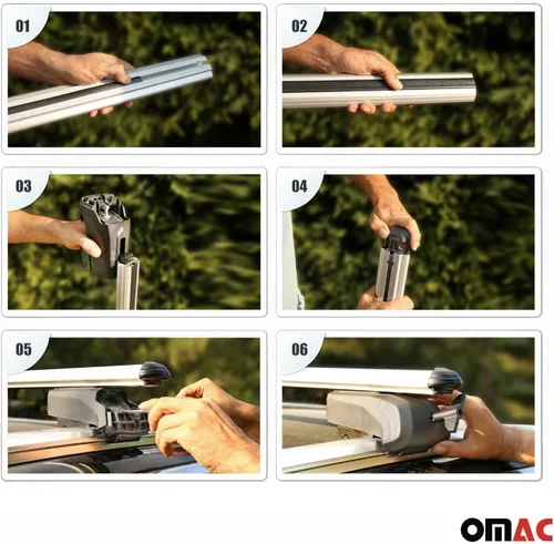 Miniatura 6 de OMAC Portaequipajes con cerradura para Mazda CX-9 2016-2023, antirrobo negro para viajes, kayak, canoa, surf, esquí, snowboard, camping