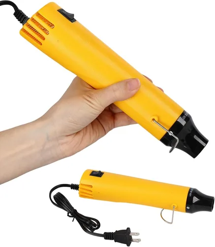 Miniatura 8 de Pistola de calor para manualidades, pistola de aire caliente de 110 V y 300 W, cable ultra largo de 3.28 pies, pistola de calor portátil con soporte