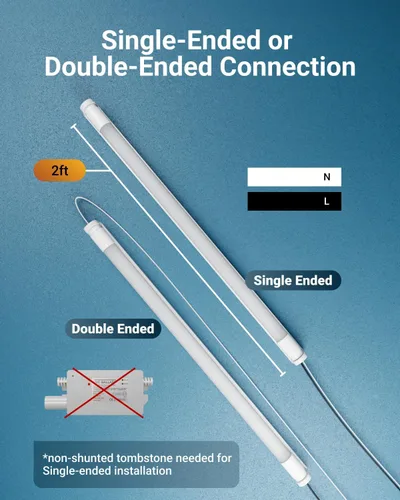 Miniatura 5 de Sunco - Paquete de 10 tubos de vidrio transparente LED T8 de 2 pies para repuesto en interiores, fluorescente, comercial, oficina, pasillo, almacén