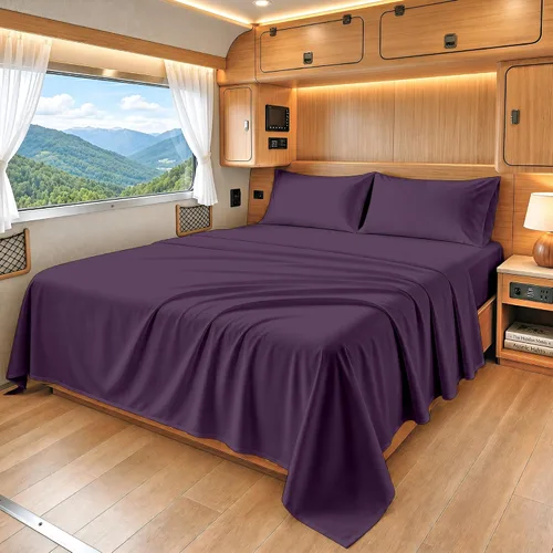 Miniatura 54 de SGI bedding Juego de sábanas de 600 hilos de 4 piezas, 100% algodón egipcio, tamaño King, con bolsillo profundo de 15 pulgadas, sábanas de lujo 16