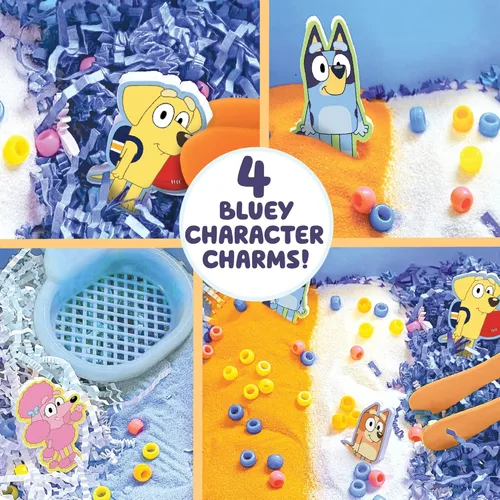 Miniatura 3 de Horizon Group USA Caja sensorial oficial Bluey Seek & Find, juguetes sensoriales listos para usar para niños pequeños de 3 a 4 años con tapa, arena