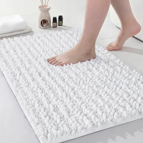 Miniatura 40 de Disolla Alfombra de baño pequeña, antideslizante, lavable, color beige, 17 x 24 pulgadas, súper absorbente, suave, alfombra de baño de felpilla
