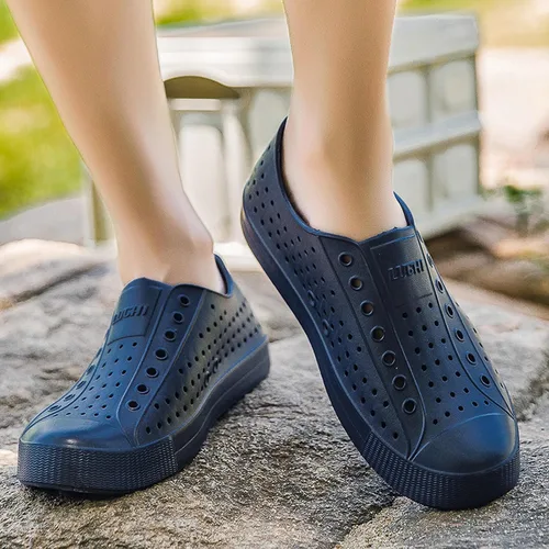 Miniatura 6 de FLIOZY Zuecos de jardín impermeables para hombres y mujeres, zapatos ligeros y transpirables de EVA sin cordones, cómodos y antideslizantes, calzado