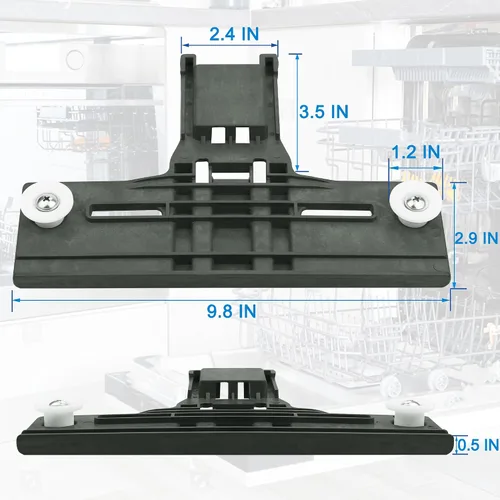 Miniatura 8 de Piezas de repuesto mejoradas para lavavajillas W10350375 para lavavajillas Kenmore 665 Whirlpool, posicionador de lavavajillas W10195840 y ajustador