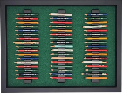 18hills Estuche de madera de alta calidad para lápices de golf, con capacidad para 51 lápices, regalo perfecto para golf