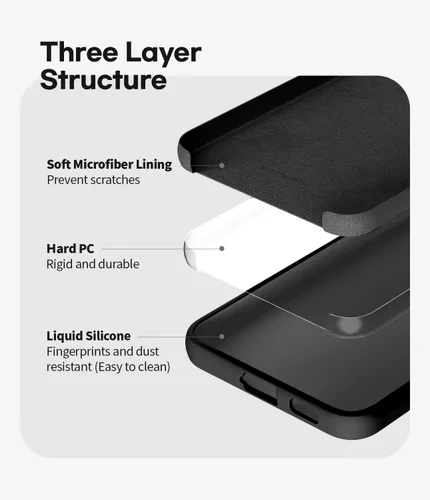Miniatura 4 de GOOSPERY Funda de silicona líquida compatible con Samsung Galaxy S22 Plus, suave al tacto, protección de cuerpo completo, a prueba de golpes
