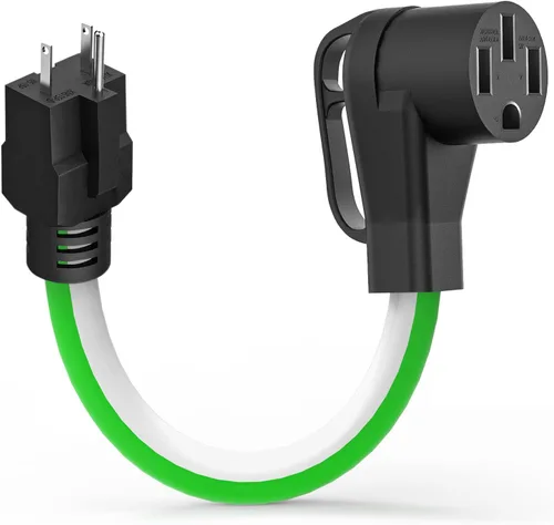 Miniatura 8 de Cable adaptador RV de 15 amperios a 30 amperios y 110 voltios, cable adaptador de 12 pulgadas NEMA 5-15P macho a TT-30R hembra, convertidor