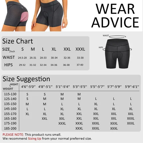 Miniatura 5 de DEALYORK Pantalones cortos acolchados para mujer, ropa interior de ciclismo, pantalones cortos de ciclismo con acolchado 3D, diseño súper ligero