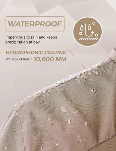 Miniatura 5 de Wantdo - Chaqueta de esquí impermeable con capucha, cálida, resistente al viento, la lluvia y el invierno, para hombre