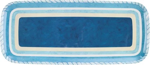 UP ware Sail Away Bandeja de melamina para servir, bandeja rectangular de 15 x 6.5 pulgadas, bandeja de alimentos sin BPA para entretenimiento en