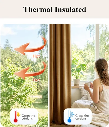Miniatura 236 de StangH Cortinas de Terciopelo Verde Esmeralda de 96 Pulgadas - Cortinas Opacas de Terciopelo de Lujo Súper Suaves, Elegante Cobertura de Ventana