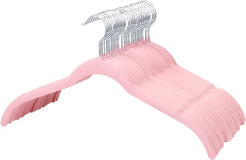 Miniatura 9 de ManGotree Perchas de terciopelo para mujer, perchas de 16.5 pulgadas con ranura para el hombro, perchas antideslizantes para ropa de vestir