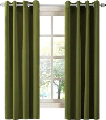 Miniatura 117 de LA PALMA Cortinas opacas con aislamiento térmico y ojales, para sala de estar, dormitorio, paquete de 2 paneles