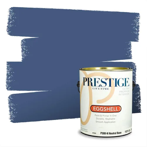 Miniatura 701 de Pintura Exterior + imprimación PRESTIGE, todo-en-uno, 1 galón, acabado mate, color comparable al Valspar* Royal Gray* VS151-Gris real