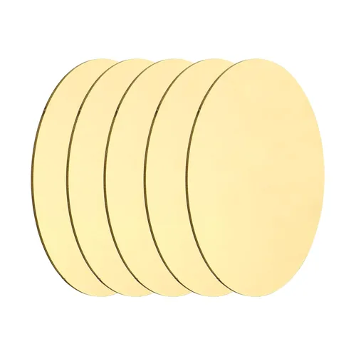 Miniatura 21 de MECCANIXITY 2 Piezas Placa Redonda de Latón, 150mm (5.91") de Diámetro Láminas de Cobre Puro, Lámina de Metal de Latón Cobre H62 de 0.5mm
